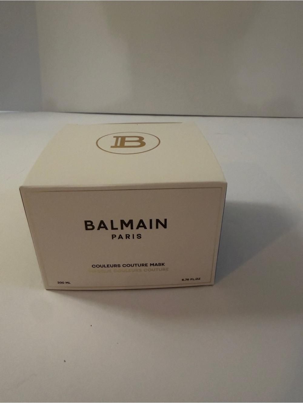 Balmain Paris Couleurs Couture Mask in Cream and Gold